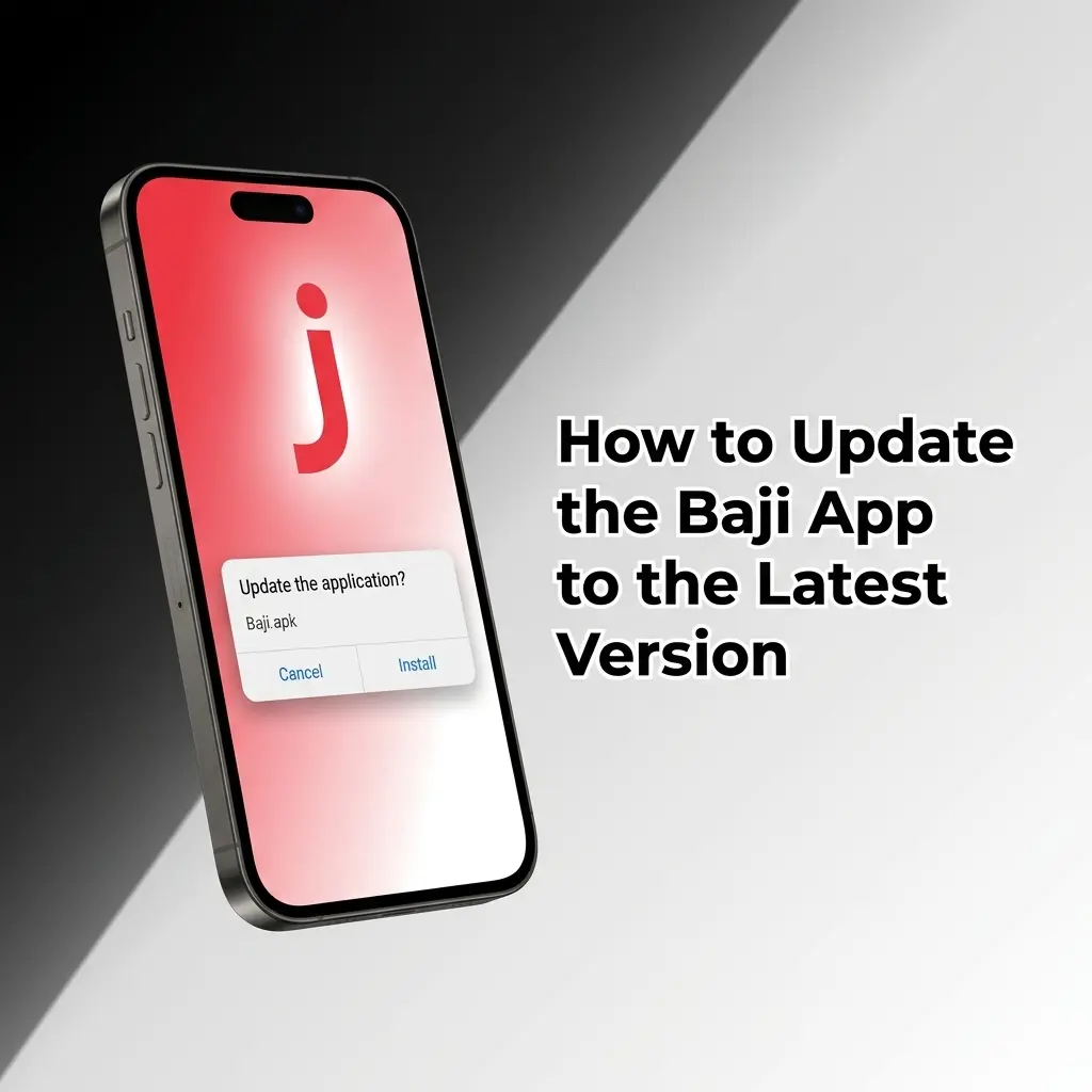Baji app update guide showing APK download for Android and automatic iOS PWA update process