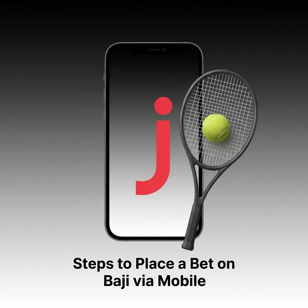 Mobile screen showing Baji sportsbook bet placement steps including sport selection, odds tap, stake entry, and confirmation