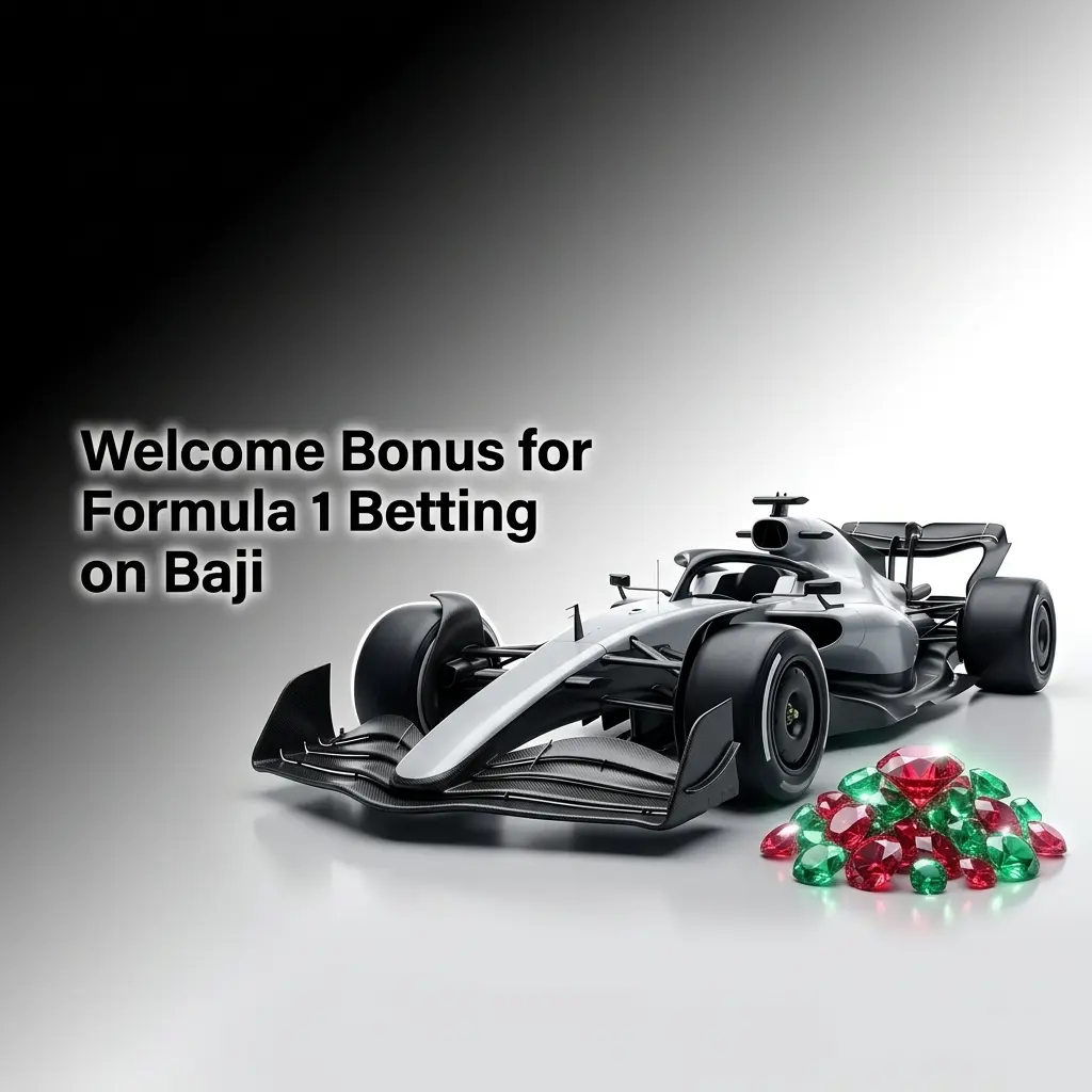 Baji welcome bonus for Formula 1 betting showing extra funds added to balance after first deposit registration